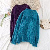 Új modell női pulóver szakadt motívummal, ovális nyakkivágással