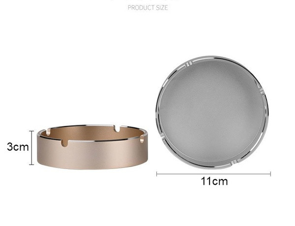 Scrumieră metalică de lux în roz, gri, auriu, negru și roșu