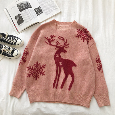 Alkalmi női pulóver rátéttel és ovális nyakkivágással, három színben