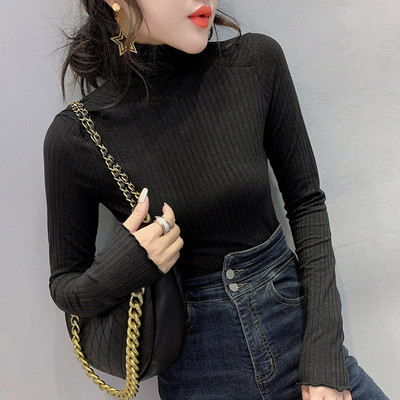 Alkalmi női blúz magas gallérral szürke, fekete és zöld színekben