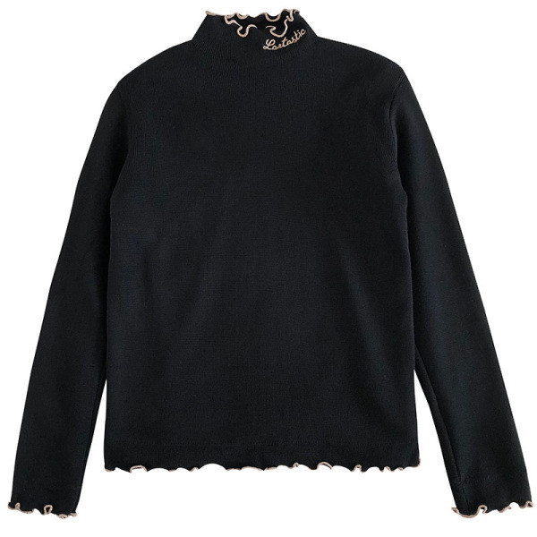 Női blúz magas gallérral, fürtökkel és puha béléssel, különböző színekben