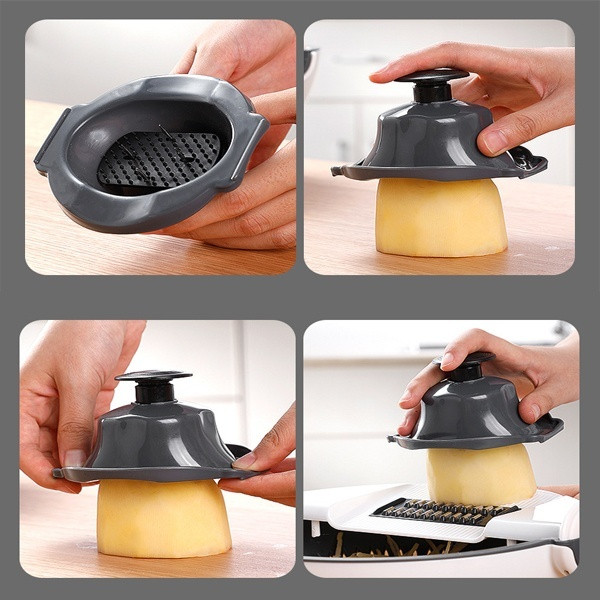 Πολυλειτουργικός μύλος για λεπτή κοπή λαχανικών πέντε τεμαχίων σε λευκό χρώμα