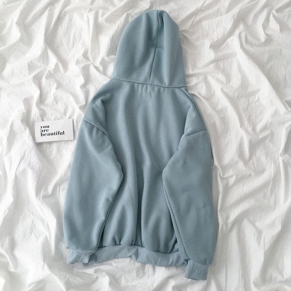 Γυναικείο φούτερ σε τρία χρώματα με εφαρμογή και κουκούλα