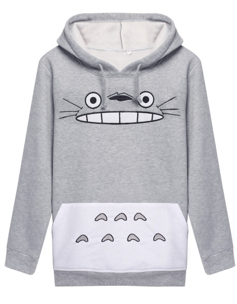 Μοντέρνο  φούτερ κατάλληλο για άντρες και γυναίκες με γκρι χρώμα