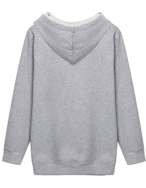 Μοντέρνο  φούτερ κατάλληλο για άντρες και γυναίκες με γκρι χρώμα