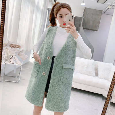 Női hosszú mellény három színben V-nyakkal és gombokkal