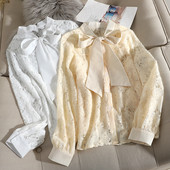 Női csipke ing gallérján szalaggal, három színben