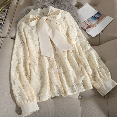 Női csipke ing gallérján szalaggal, három színben