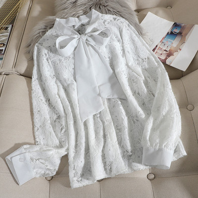 Női csipke ing gallérján szalaggal, három színben