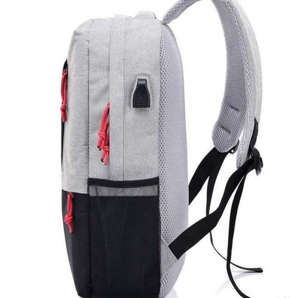 Casual ανδρικό σακίδιο  με θύρα USB + νεσεσέρ σε τέσσερα χρώματα