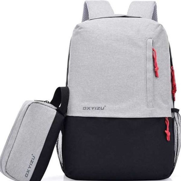 Everyday men`s backpack with USB port + travel bag in four colors