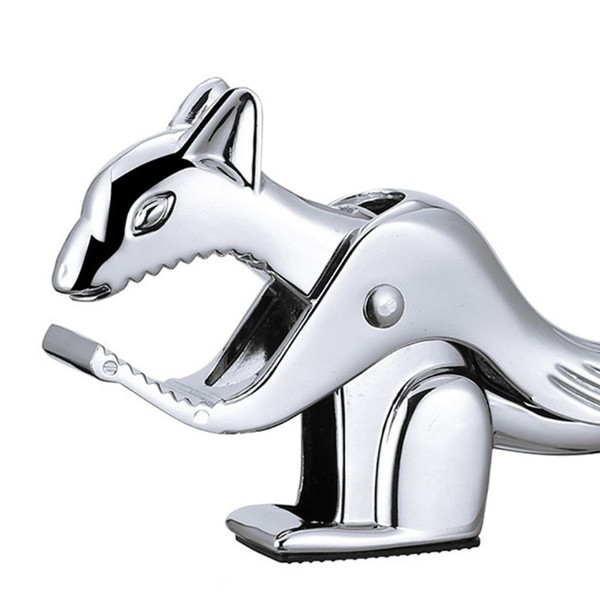 Kézi alumínium diótörő mókus formájú szürke színben