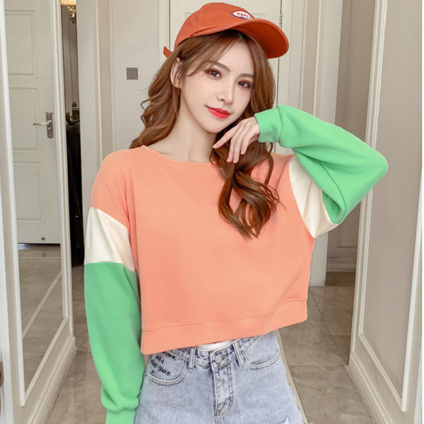 Καθημερινή γυναικεία μπλούζα με ωοειδές ντεκολτέ και μακρύ μανίκι σε δύο χρώματα