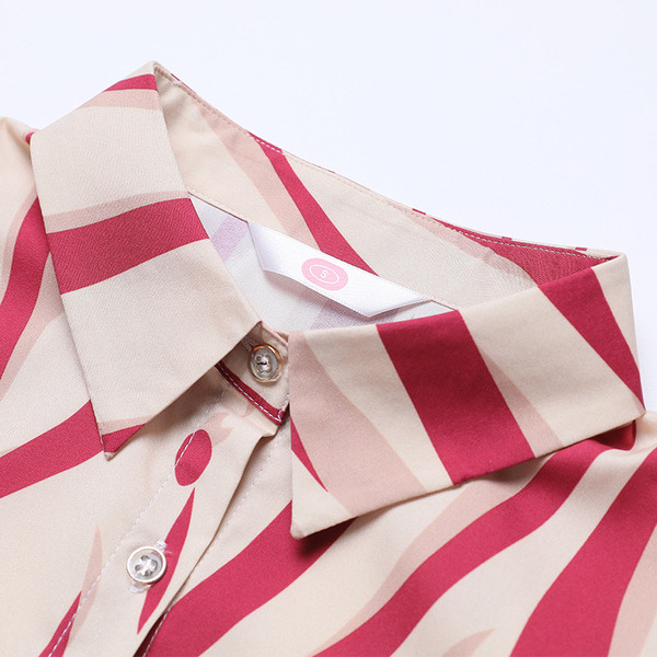 Új modell női ing klasszikus gallérral, kék és piros mintával - két modell