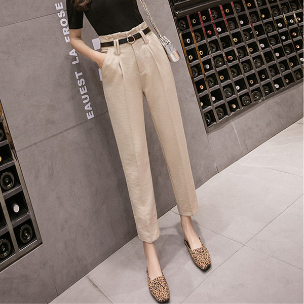 Aktuális női nadrág három színben, magas derékkal és zsebekkel