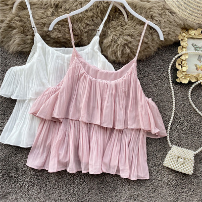 Κομψό γυναικείο αμάνικο  με λεπτούς ιμάντες ώμου σε τέσσερα χρώματα