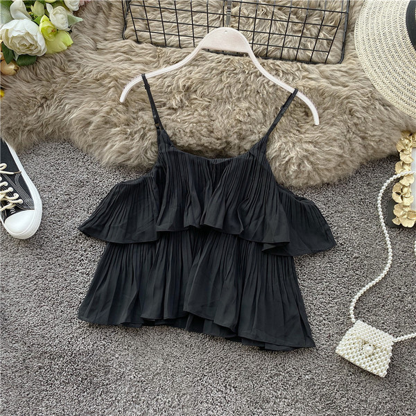 Κομψό γυναικείο αμάνικο  με λεπτούς ιμάντες ώμου σε τέσσερα χρώματα