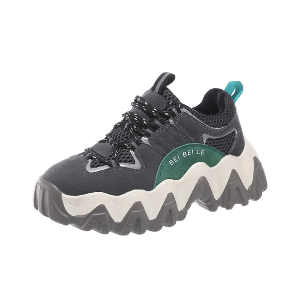 Női tornacipő ÚJ modell fűzővel és durva talppal, kék és szürke színben