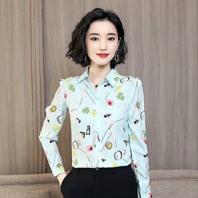 Γυναικείο πουκάμισο με floral μοτίβα σε διάφορα χρώματα - δύο μοντέλα