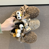 Női pehelypapucs télre 3D elemmel több színben