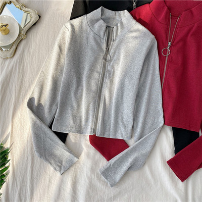 Női alkalmi ing cipzárral és magas gallérral több színben