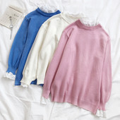 Lezser női pulóver széles modell három színben