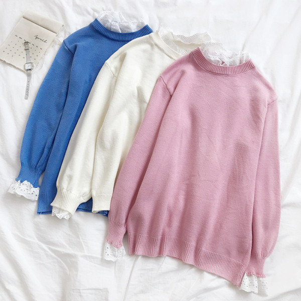 Lezser női pulóver széles modell három színben