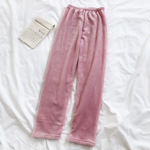 Női téli pizsama két részes kék és rózsaszín színben