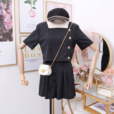 Új modell kétrészes blúz + nadrág női szett fekete, sárga, bordó és rózsaszín színekben