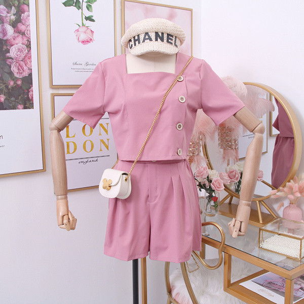 Új modell kétrészes blúz + nadrág női szett fekete, sárga, bordó és rózsaszín színekben