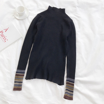 Μοντέρνο γυναικείο πουλόβερ των γυναικών σε διάφορα χρώματα με υψηλό γιακά