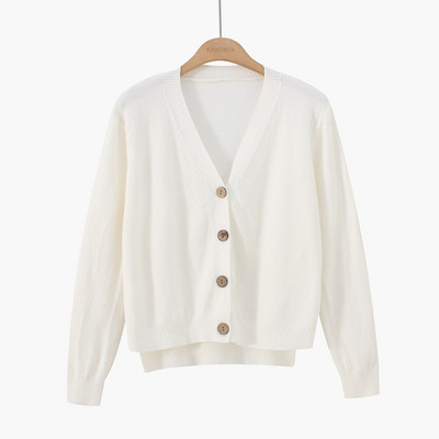 Női kardigán gombokkal és spitz nyakkivágással - több színben