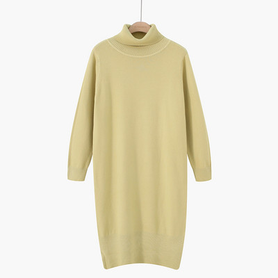 Νέο μοντέλο γυναικείο πλεκτό φόρεμα με ψηλό γιακά σε διάφορα χρώματα