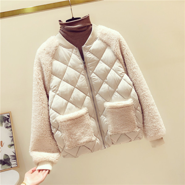 Új modell női kabát zsebekkel és cipzárral zöld, kék és fehér színben