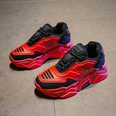 ΝΕΟ μοντέλο  μοντέρνα αθλητικά πάνινα παπούτσια  με σκληρή σόλα με κόκκινο, κίτρινο και μαύρο χρώμα