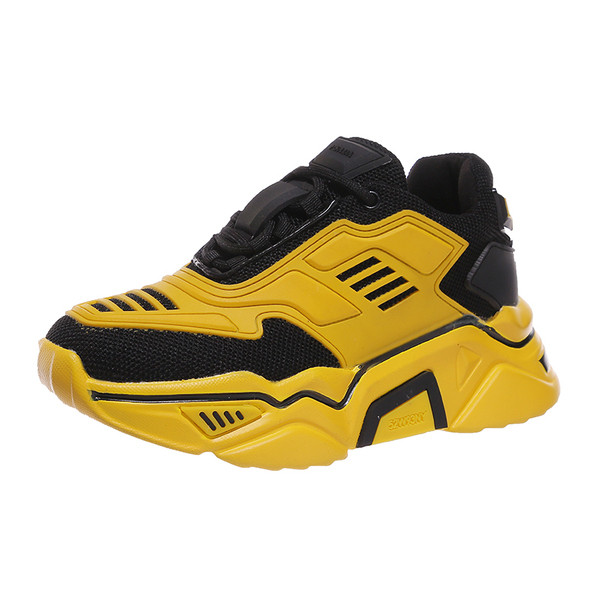 ΝΕΟ μοντέλο  μοντέρνα αθλητικά πάνινα παπούτσια  με σκληρή σόλα με κόκκινο, κίτρινο και μαύρο χρώμα