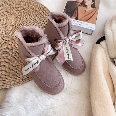 Alkalmi női csizma szalaggal és puha béléssel, négy színben