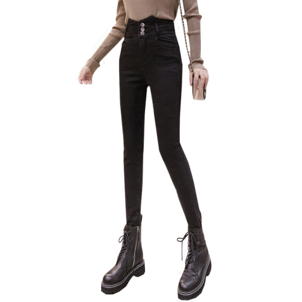 Modern női farmer Karcsú modell két színben, magas derékkal