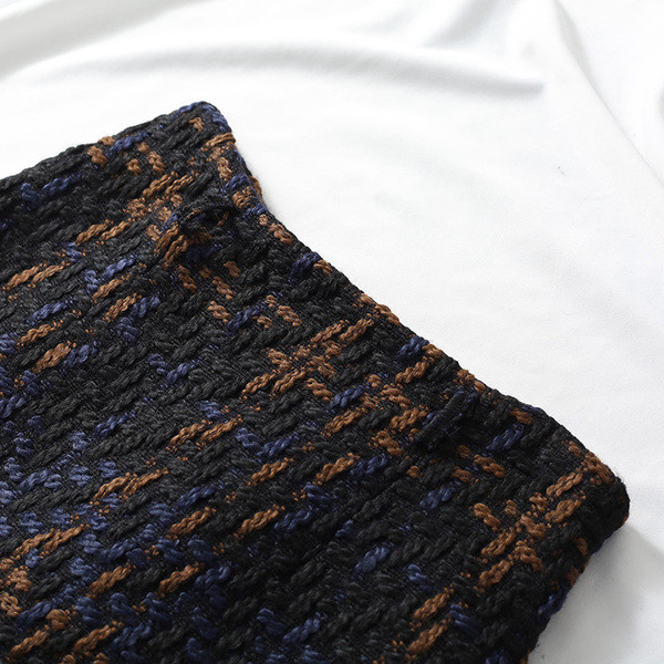 Μοντέρνα γυναικεία φούστα με ψηλή μέση σε δύο χρώματα