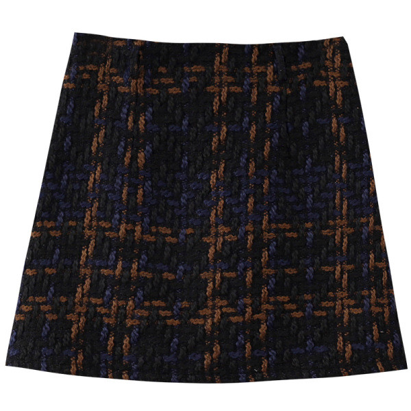 Μοντέρνα γυναικεία φούστα με ψηλή μέση σε δύο χρώματα