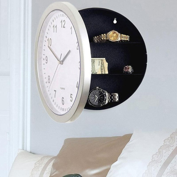 Decorative jewelry box with wall clock design suitable for storing things