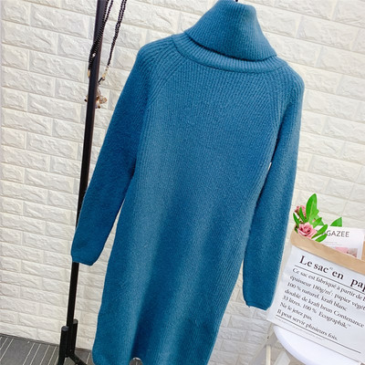 Casual γυναικείο φόρεμα με υψηλό γιακά - σε διάφορα χρώματα