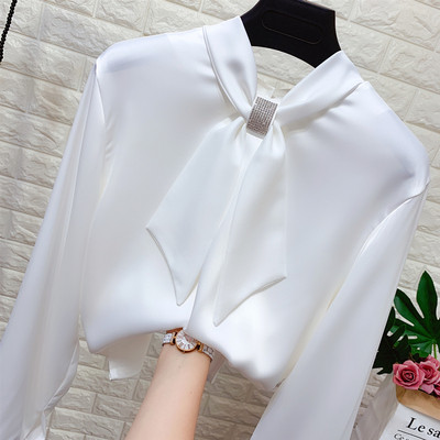 Elegáns női sifon blúz nyakkendővel több színben