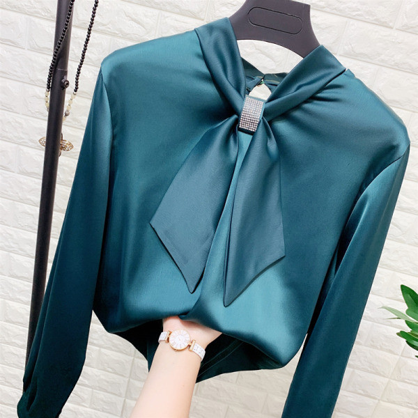 Elegáns női sifon blúz nyakkendővel több színben