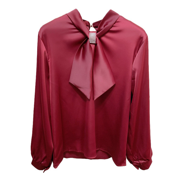 Elegáns női sifon blúz nyakkendővel több színben