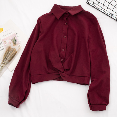 Modern női ing öt színben klasszikus gallérral és hosszú ujjal