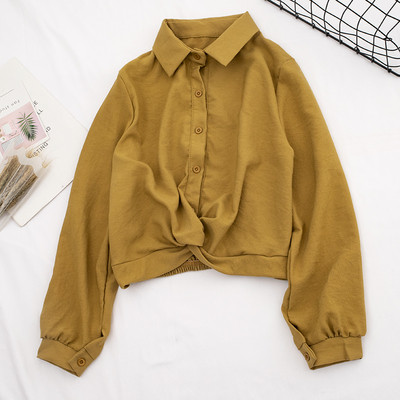 Modern női ing öt színben klasszikus gallérral és hosszú ujjal