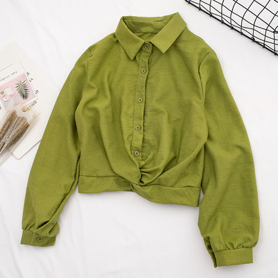 Modern női ing öt színben klasszikus gallérral és hosszú ujjal