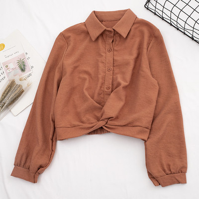 Modern női ing öt színben klasszikus gallérral és hosszú ujjal