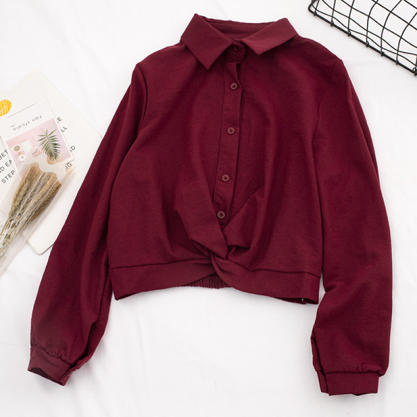 Modern női ing öt színben klasszikus gallérral és hosszú ujjal